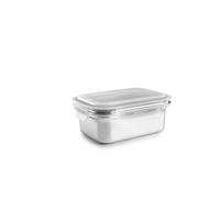 IBILI - Contenitore rettangolare Keepklin 800 ml, in acciaio inox, adatto per microonde, coperchio ermetico