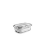 IBILI - Contenitore rettangolare Keepklin 400 ml, in acciaio inox, adatto per microonde, coperchio ermetico
