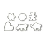 IBILI Cookie Cutters 6 Pieces of Plastic, White, 10 x 5 x 5 cm