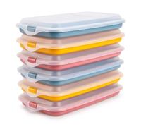 Ibili Deli - Set di 6 contenitori impilabili per salumi e alimenti. Colori assortiti