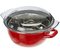 IBILI, Friggitrice con cestello e coperchio Korinto, 24 cm, acciaio smaltato, antiaderente, adatta per i piani a induzione.