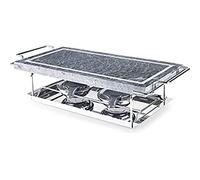Ibili Grill Piedra 37X18 CM, Stainless Steel, Nero