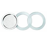 IBILI Guarnizione in silicone + filtro essential per moka da 6 tazze, set di 2 guarnizioni + 1 filtro