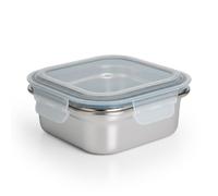 Ibili Keepklin - Contenitore quadrato in acciaio inossidabile per microonde da 0,8 l