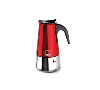 IBILI - Macchina per caffè espresso Moca Rosso, 6 tazze, 280 ml, Acciaio inossidabile, Adatto per induzione