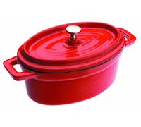 IBILI, Mini cocotte ovale rossa 15 x 10 x 6 cm, ghisa, adatta per l’induzione.