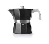 IBILI Moka express Evva Black, 12 tazze, 600 ml, alluminio fuso, adatta per l’induzione