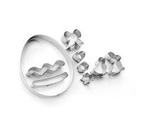 IBILI Oeuf pâques Set 9 CORTAPASTAS HUEVO DE Pascua, Stainless Steel, Argento, 12 x 10 x 10 cm