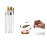 IBILI Pastry Brushes Set 22 cm 6 Pieces, 22 x 6 x 1 cm, White/Silver