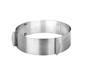 IBILI Pastry ring adjustable 16-30 cm of stainless steel, Silver, 17 x 17 x 7 cm