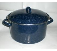 IBILI - PENTOLA SMALTO BLU PUNTINATO CON COPERCHIO