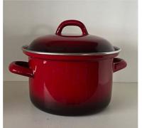 IBILI - PENTOLA SMALTO ROSSO INTERNO BIANCO CON COPERCHIO