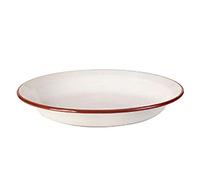 IBILI Plato Hondo Bordeaux 22 CM, Stainless Steel, Bianco/Rosso