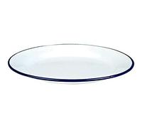 IBILI Plato Llano ESMALTADO 22 CM, Stainless Steel, Bianco