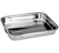 IBILI Roasting pan Bistro 48x34 cm of Stainless Steel, Silver, 48 x 34 cm