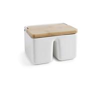 IBILI saliera doppia in ceramica e bambù, multicolore, taglia unica