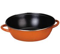 IBILI SARTEN Honda con 2 ASAS Orange 28 CMS, Stainless Steel, Arancione/Nero, 28 x 40 x 8.3 cm