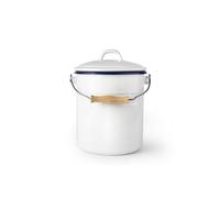IBILI Secchio per compost con coperchio da 4 litri in acciaio smaltato smaltato,