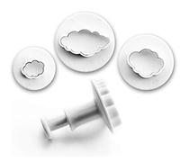 IBILI 788409 Set 3 CORTADORES con EXPULSOR NUBES, Bianco, 14 x 8 x 3 cm