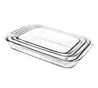 IBILI Set 3 Fuente HORNO Rectangular KRISTALL
