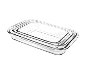 IBILI Set 3 Fuente HORNO Rectangular KRISTALL