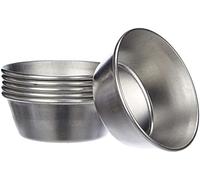 IBILI Set 6 MOLDES Pastel DE Nata Portugues, Stainless Steel, Argento, 17 x 8 x 4 cm, 6 unità