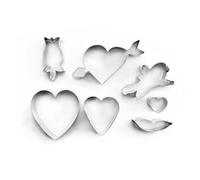 IBILI Set 7 CORTAPASTAS San Valentin ESTAÑADO