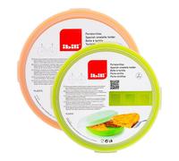 Ibili - Set di 2 contenitori rotondi per alimenti per tortillas e torte, 21,5 e 26 cm