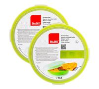 Ibili - Set di 2 contenitori rotondi per tortillas e torte, 21,5 cm, verde