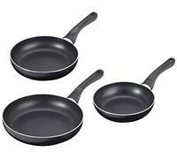 IBILI - Set di 3 padelle a induzione, 18 + 20 + 24 cm, in alluminio, antiaderenti, adatte all'induzione
