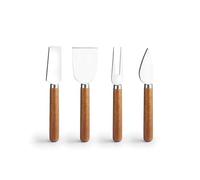 IBILI - Set di 4 utensili per formaggio, legno di acacia e acciaio inox, 17 cm