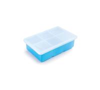 IBILI - Stampo per ghiaccio quadrato Xl (6 cav.) con coperchio, silicone 100%,