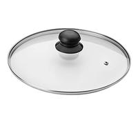 IBILI TAPA Cristal 28 CMS, Stainless Steel, Trasparente/Argento/Nero, 28 x 28 x 10 cm