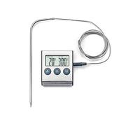 IBILI Termometro Digitale/Magnetico con Sonda, Acciaio Inox, Argento/Bianco, 6x7x30 cm