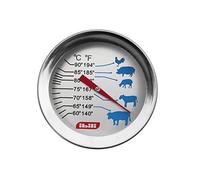 Ibili - Termometro per carne con sonda in acciaio inox, colore: Argento/Bianco, 16 x 5 x 30 cm