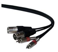 Ibiza Audio - 5,0 Metri XLR Maschio Su 2x Rca Connettore Metallo