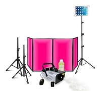 Ibiza - Confezione Luce DJ Facciata 1200 x 700 - Macchina fumo Ibiza LSM900W - Supporto per tablet - 2 piedi supporti per altoparlanti - Sono Party