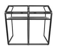 IBIZA DS40 - Console per DJ, 4 segmenti, stazione di lavoro, supporto per console lite, supporto musicale, EVENT, treno, equipment nero e bianco, con custodia per il trasporto DB3 DB4