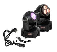 Ibiza - MH-BEAM-WASH - Archi bifacciali con 1 effetto BEAM (1 LED 4-in-1 RGBW) e 1 effetto WASH (3 LED 4-in-1 RGBW) - 14/18 canali DMX - Effetto strobo - Feste, spettacoli, eventi