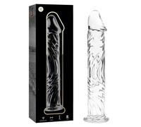 Ibiza Nebula Model 12 Dildo Borosilicate Glass 17x3.5cm Clear