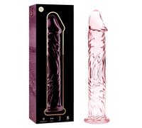 Ibiza Nebula Model 12 Dildo Borosilicate Glass 17x3.5cm Pink