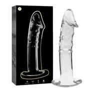 Ibiza Nebula Model 19 Dildo Borosilicate Glass 18.5x4cm Clear