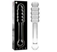 Ibiza Nebula Model 20 Dildo Borosilicate Glass 20.5x3cm Clear