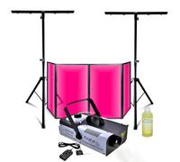 Ibiza - Pacchetto DJ Facciata 1200 x 700-2 Piedi Supporti Illuminazione - Macchina Fumo Ibiza LSM1500PRO DMX 1500W - Festa di nozze