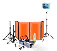 Ibiza - Pacchetto DJ Luce Facciata 1200 x 700 - Macchina Fumo Ibiza LSM1500PRO - Piede Supporto Tablet - Piedi Supporti Altoparlanti - Sono Serata
