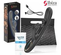 Ibiza Rollin Ball Rabbit - Vibratore con Sfera Rotante in Silicone Nero