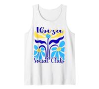 Ibiza Social Club Isole Baleari Astratto Boho Fiori Canotta