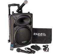 Ibiza sound - Megafono portatile 10 polici, nero