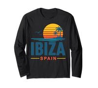 Ibiza Spagna Retro Tramonto Vacanza Maglia a Manica