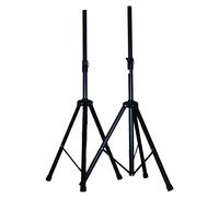 Ibiza - SS01B - 2 supporti per diffusori in alluminio max 1,80 m e 30 kg - Custodia per il trasporto inclusa - Nero